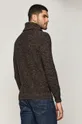 Sweter męski bawełniany z melanżowej dzianiny bordowy 100 % Bawełna