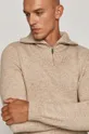 beżowy Sweter męski wełniany beżowy