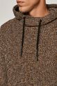 Sweter męski z kapturem brązowy