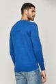 Sweter męski bawełniany z dekoltem V niebieski 100 % Bawełna