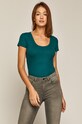 T-shirt damski w prążki turkusowy turkusowy RW20.TSD0B1