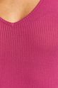 T-shirt damski ze spiczastym dekoltem różowy Damski