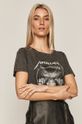 grafitowy T-shirt damski Metallica z nadrukiem szary