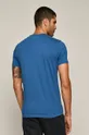 T-shirt męski niebieski 60 % Bawełna, 5 % Elastan, 35 % Poliester