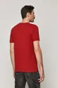 T-shirt męski Basic ze spiczastym dekoltem czerwony 60 % Bawełna, 5 % Elastan, 35 % Poliester