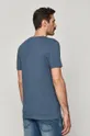 T-shirt męski Basic ze spiczastym dekoltem niebieski 60 % Bawełna, 5 % Elastan, 35 % Poliester