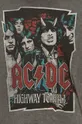 Bawełniany t-shirt męski z nadrukiem AC/DC szary