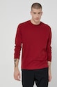 Longsleeve gładki męski bordowy RW21.BUM070 bordowy RW21