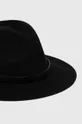 Wełniany kapelusz damski czarny 100 % Wełna