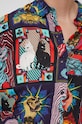 Koszula damska oversize z wzorzystej tkaniny RW21.KDD200 multicolor RW21
