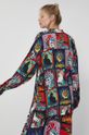 multicolor Koszula damska oversize z wzorzystej tkaniny