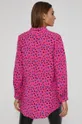 Koszula damska z wzorzystej tkaniny różowa 100 % Wiskoza