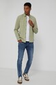 Odzież Koszula jeansowa męska zielona RW21.KDM104 zielony