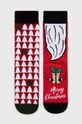 multicolor Skarpetki męskie z kolekcji Deer Santa (2-pack) Męski
