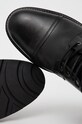 Skórzane buty wysokie męskie czarne czarny RW21.OBM500