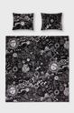 Komplet pościeli bawełnianej  wzorzysty 200 x 200 cm czarny czarny