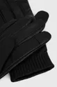 Rękawiczki skórzane damskie czarne czarny