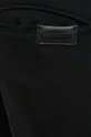 Spodnie z gładkiej tkaniny męskie czarne