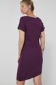 Asymetryczna sukienka damska z marszczeniami fioletowa 5 % Elastan, 95 % Wiskoza