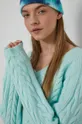 zielony Sweter z domieszką wełny damski błękitny
