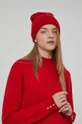Sweter damski z półgolfem czerwony Damski