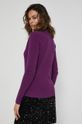 Sweter damski gładki fioletowy 24 % Poliester, 50 % Wiskoza, 26 % Poliamid
