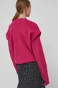 Sweter z gładkiej dzianiny damski różowy 74 % Akryl, 26 % Poliester