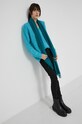 Sweter z gładkiej dzianiny damski turkusowy RW21.SWD610 turkusowy RW21