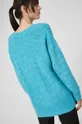 Sweter z gładkiej dzianiny damski turkusowy 59 % Akryl, 41 % Poliamid