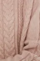 Sweter z domieszką wełny damski różowy