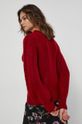 Sweter damski z gładkiej dzianiny czerwony 61 % Akryl, 3 % Elastan, 36 % Poliester