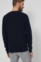Odzież Sweter męski z gładkiej dzianiny granatowy RW21.SWM093 granatowy