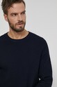 Sweter męski z gładkiej dzianiny granatowy granatowy RW21.SWM093