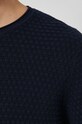 Sweter męski z gładkiej dzianiny granatowy RW21.SWM093 granatowy