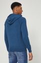 Sweter męski z bawełnianej dzianiny niebieski 100 % Bawełna