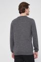 Sweter wełniany męski gładki szary 100 % Wełna merynosów