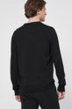 Sweter wełniany męski gładki czarny 100 % Wełna merynosów