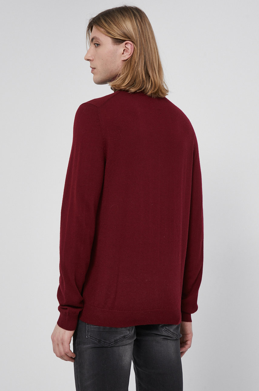Vlnený sveter pánsky Basic  100% Merino vlna