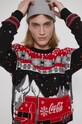 Sweter męski z motywem Coca-Coli czarny czarny RW21.SWMA50