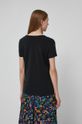 T-shirt damski z bawełny organicznej czarny <p>95 % Bawełna organiczna, 5 % Elastan</p>