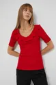 czerwony T-shirt damski czerwony Damski