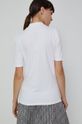 T-shirt damski z golfem z bawełny organicznej biały 5 % Elastan, 95 % Bawełna organiczna