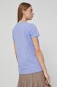 T-shirt damski gładki niebieski 96 % Bawełna, 4 % Elastan