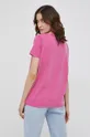 różowy T-shirt bawełniany damski z nadrukiem Nasa różowy