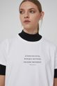 T-shirt bawełniany damski biały z kolekcji Możliwości - Fundacja Wisławy Szymborskiej Damski