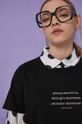 czarny T-shirt bawełniany damski czarny z kolekcji Możliwości - Fundacja Wisławy Szymborskiej Damski