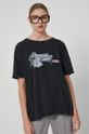 szary T-shirt bawełniany damski szary z kolekcji Możliwości - Fundacja Wisławy Szymborskiej