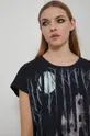 czarny T-shirt damski bawełniany by Natalia Szwed czarny