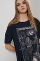 námořnická modř Medicine - Bavlněné tričko by Natalia Szwed