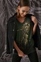 militarny T-shirt bawełniany damski z kolekcji The Witcher zielony Damski